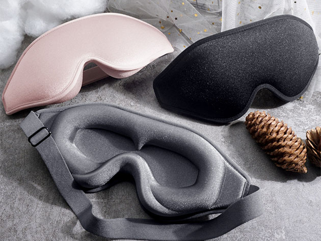 Dream Shade Blackout Cushioned Eye Mask (Set of 2/Gray)
