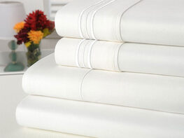 4-Piece Bamboo Comfort Solid Sheet Set (Silver/Queen)