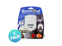 illumiBowl Toilet Projector Night Light: 2-Pack