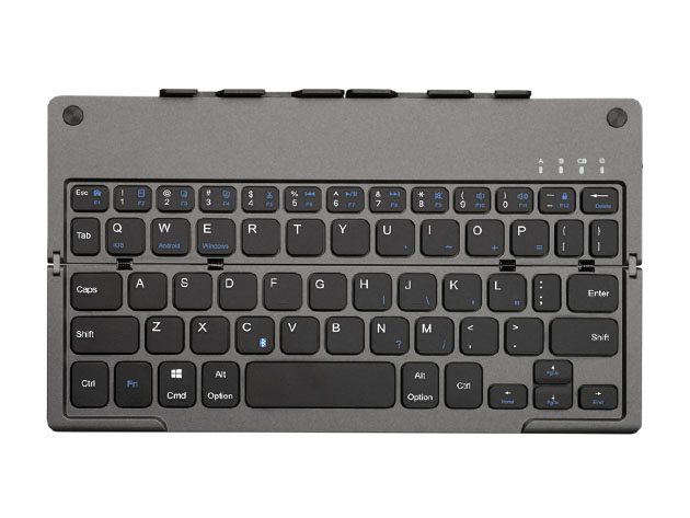 Foldable Bluetooth Keyboard with Built-In Stand